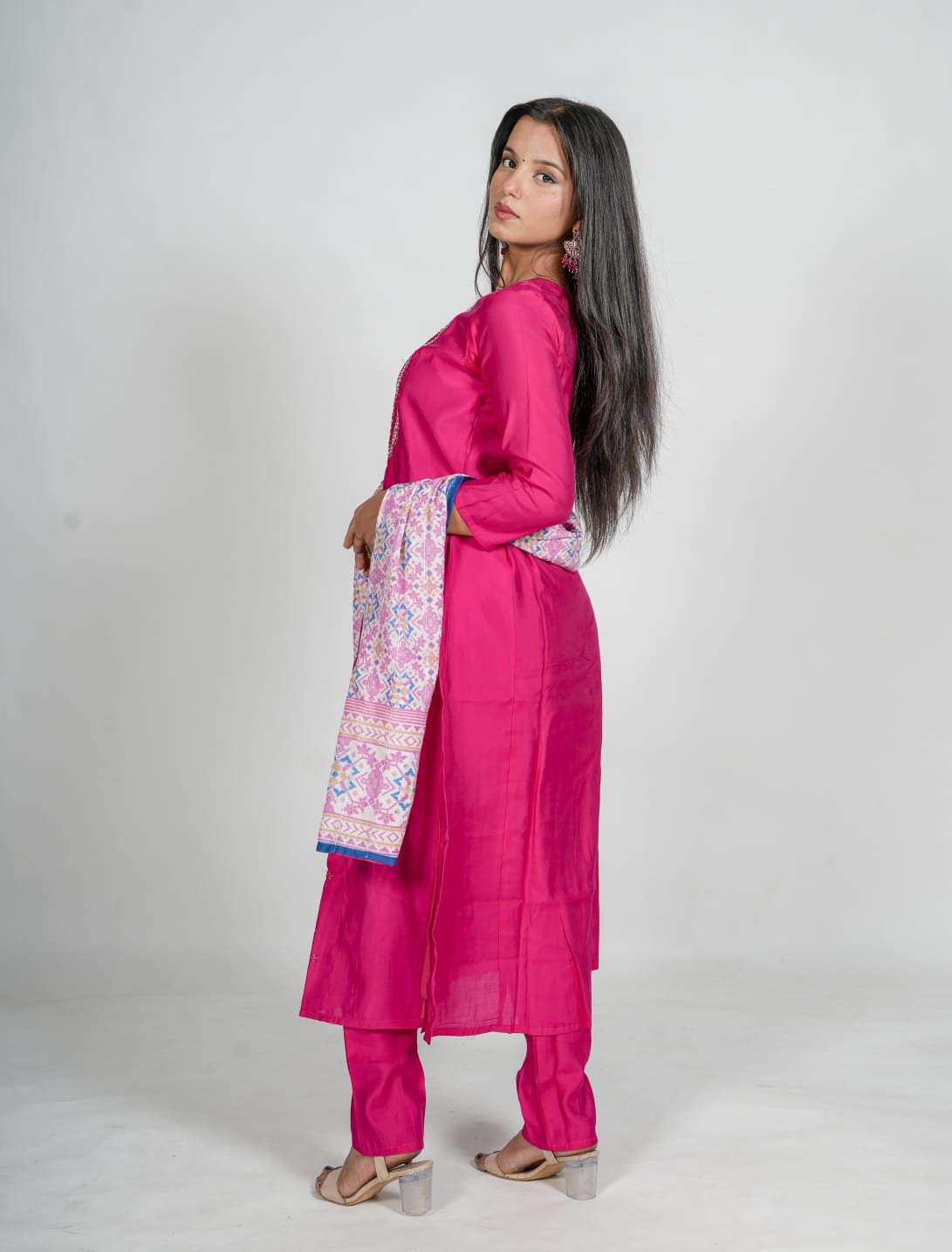 Barbie Pink colour Nyra Kurta Set